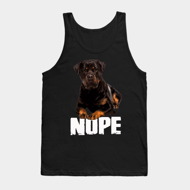 Urban Rottweiler Dog NOPE Tee Triumph for Dog Majesty Admirers Tank Top by Northground